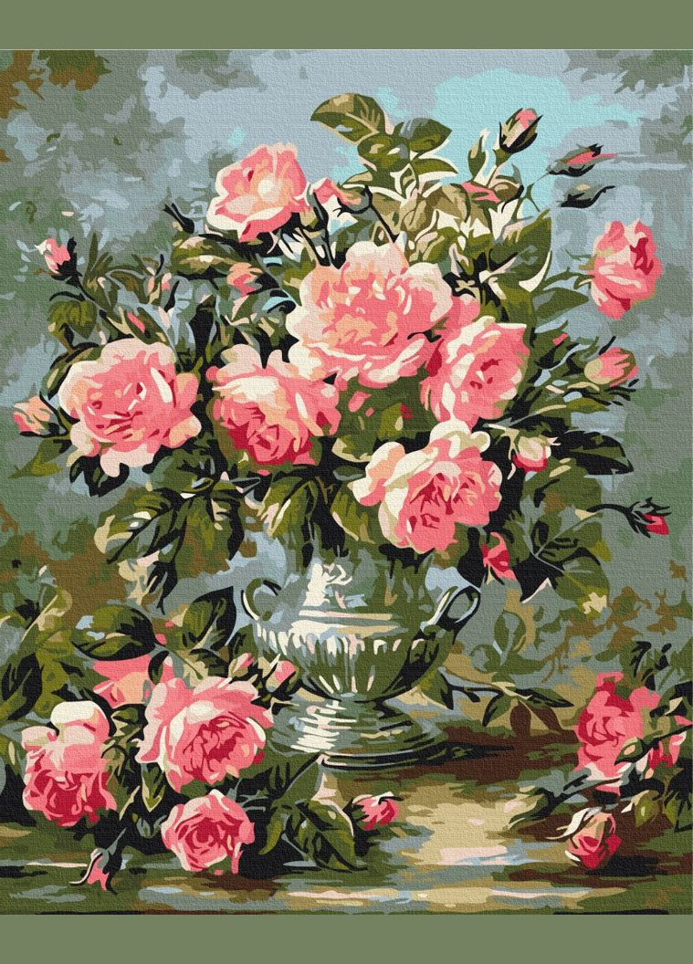 Картина по номерам " Букет пионовидных роз " 40x50 см Brushme (371804519)