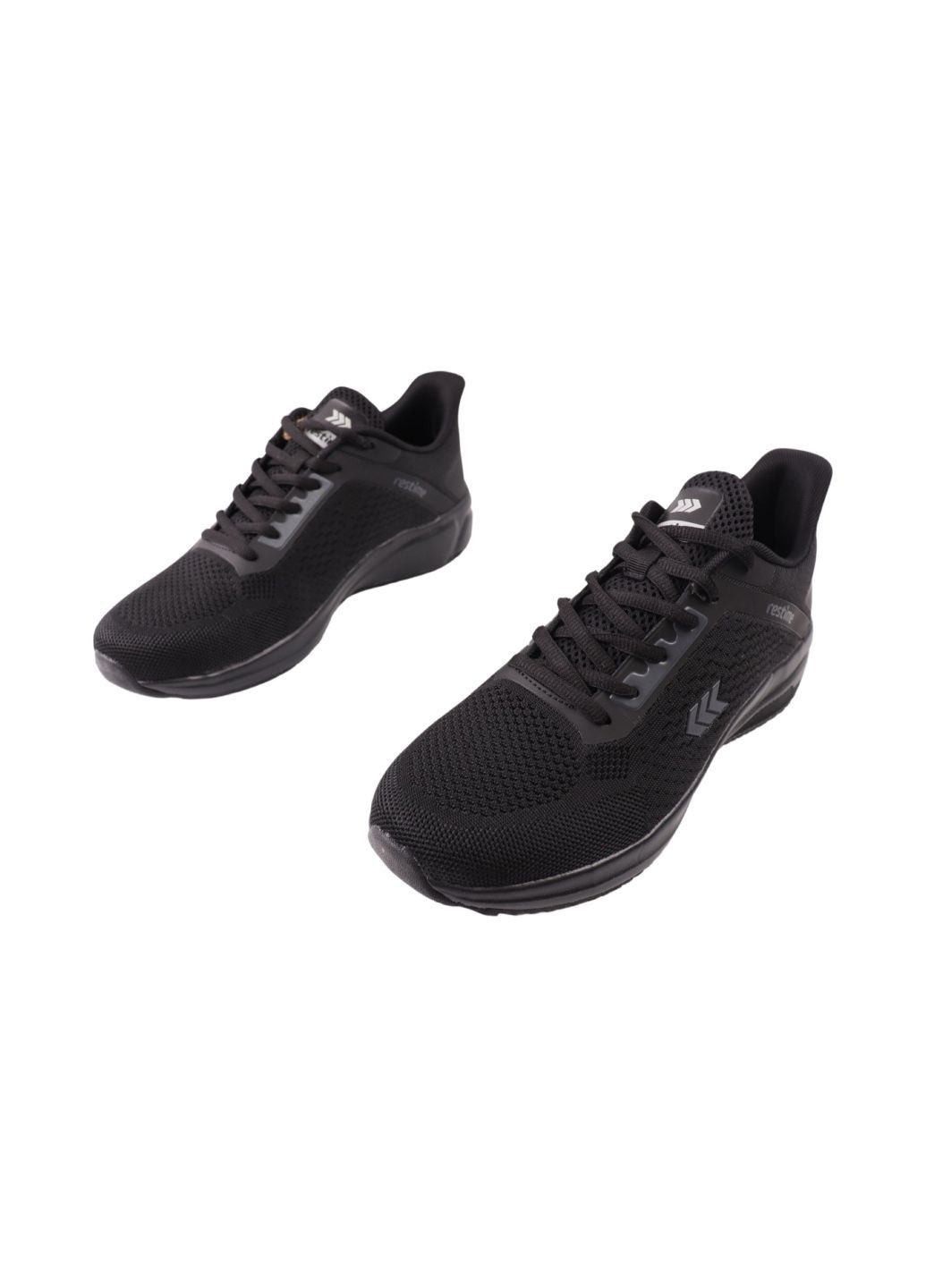 Черные кроссовки мужские черные текстиль Restime 276-24LK