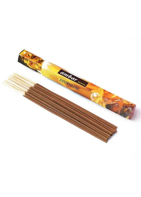 Аромапалиці вугільні Amber Янтар 20 шт. Ayurvedic (366447768)