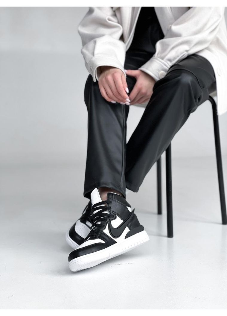 КРОССОВКИ ЖЕНСКИЕ NIKE DUNK HIGH X AMBUSH BLACK WHITE НАЙК СБ ДАНК No Brand чёрные демисезоны (368857734)