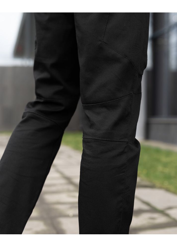Черные повседневный демисезонные карго брюки Pobedov