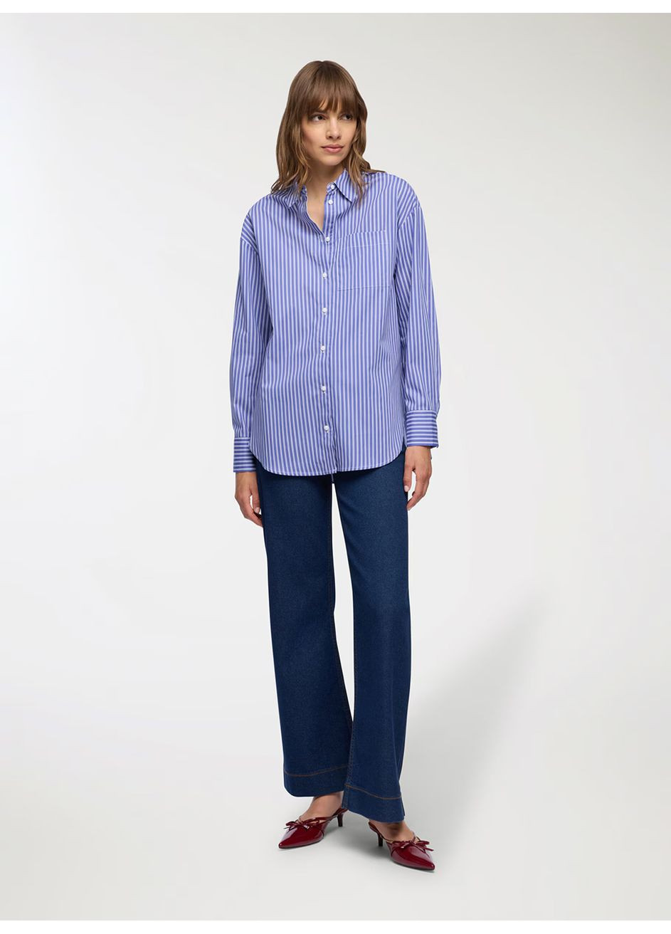 Синяя блузка женщин Terranova