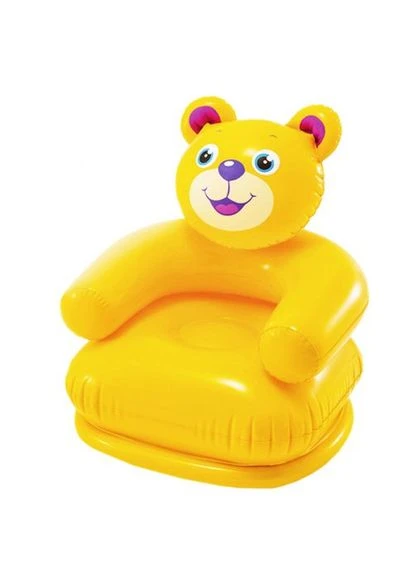 Детское надувное 3D кресло Мишка 66х64х71см на 3-8 лет, до 35 кг 68556 Intex (402462927)