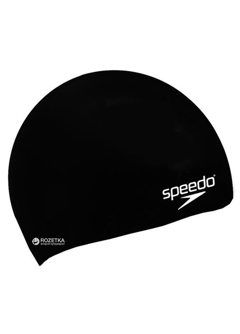 Шапочка для плавання Plain Moulded Silicone Junior Cap 8-709900001 Black Speedo (333962626)