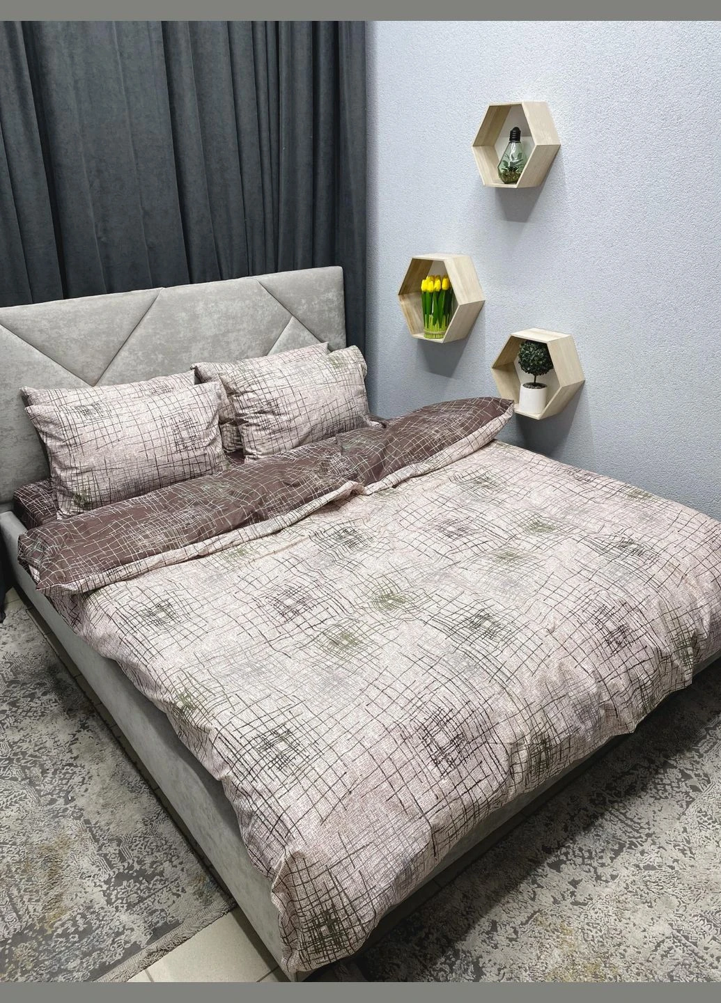 КПБ євро Бязь Голд 7867G 200х215 см. 50x70 Затишне Життя (297001053)