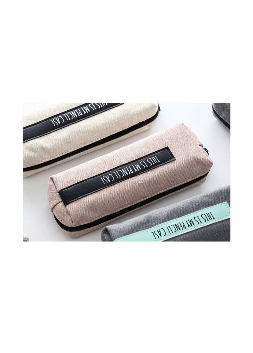 Пенал текстильный школьный, в школу для канцтоваров, "This is my pencil case" (кофейный) China (367838015)