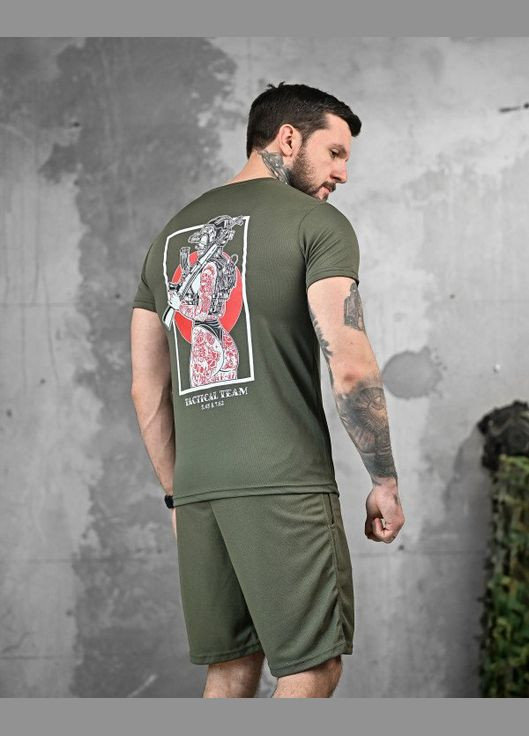 Тактичний чоловічий літній костюм з принтом олива No Brand