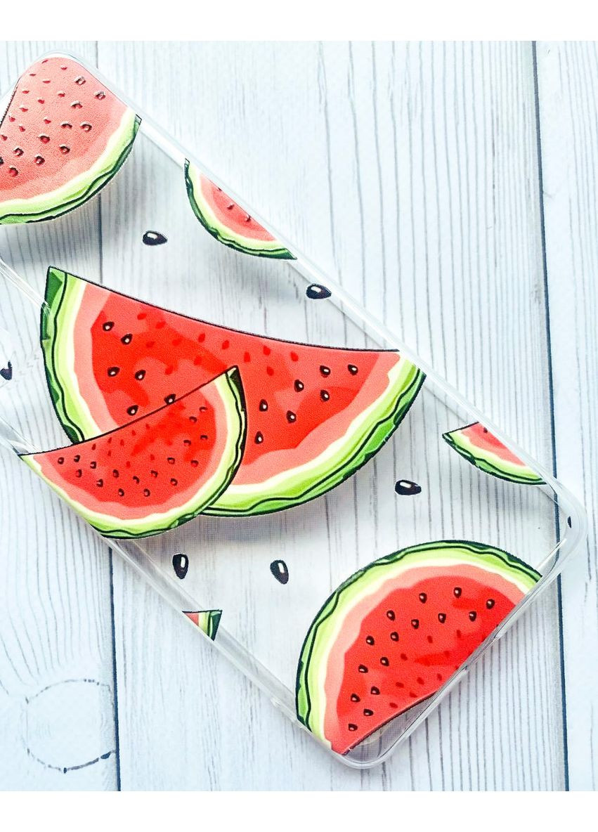 Прозорий чохол на iPhone 16 Pro Max Скибки кавуна (принт 342) Creative (355393113)