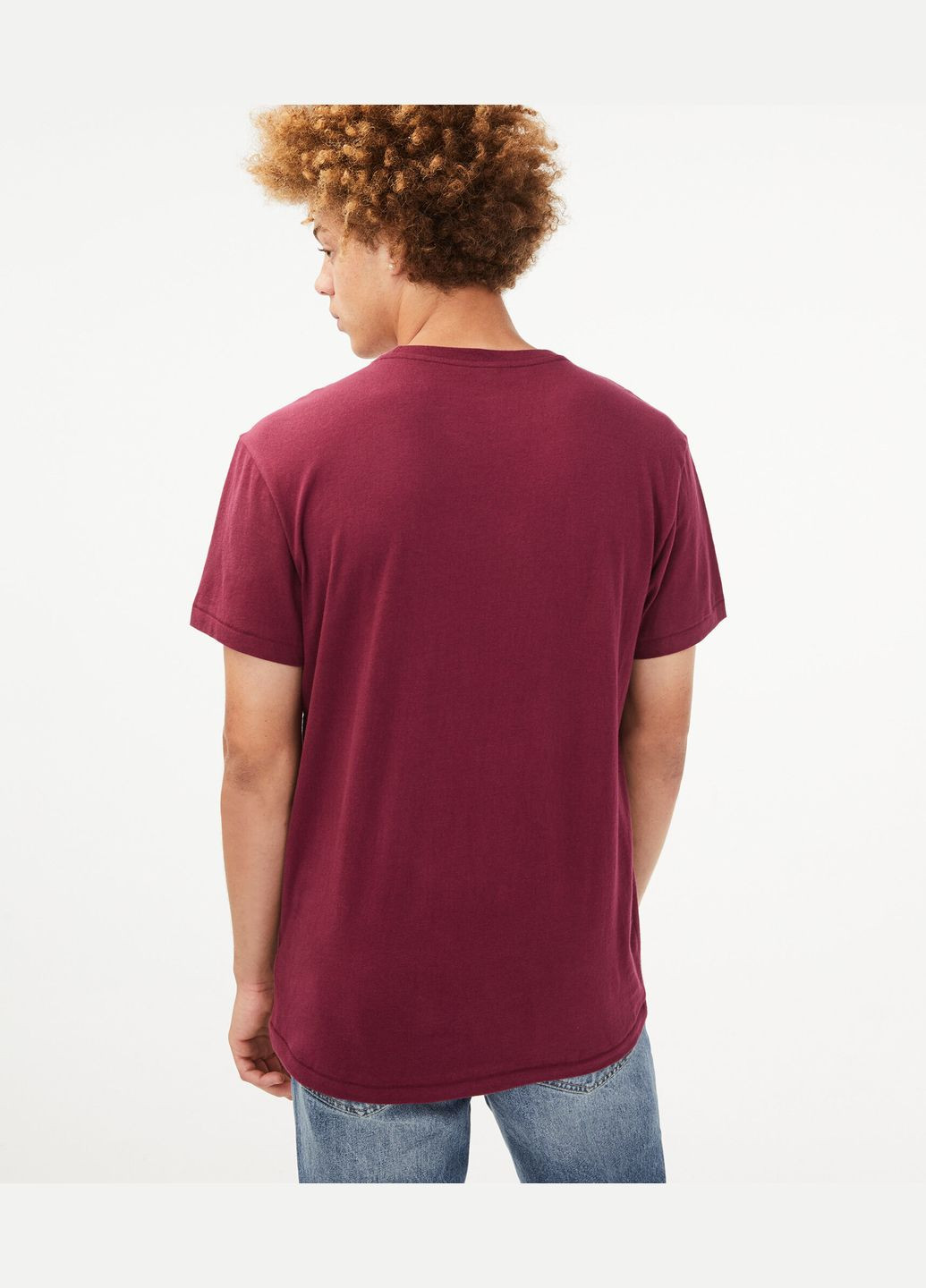 Бордовая бордовая футболка - мужская футболка a0011m Aeropostale