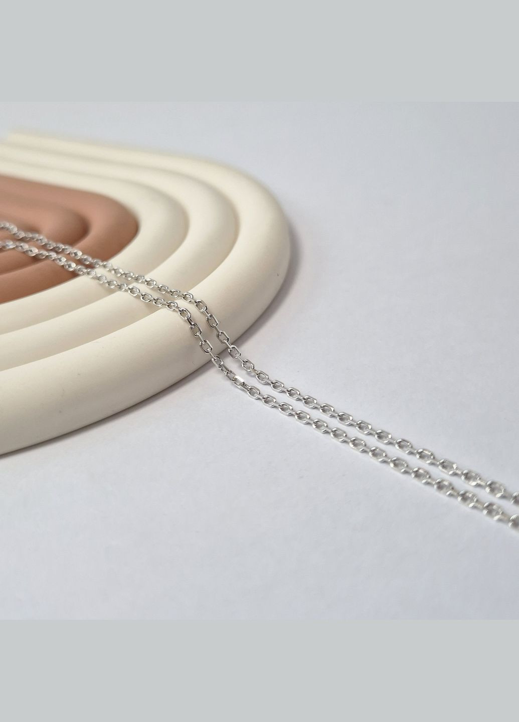 Серебряная Цепочка цепь тонкий Якорь см серебро 925 пробы Родированное 2.50г 855р3/40 No Brand (306854521)