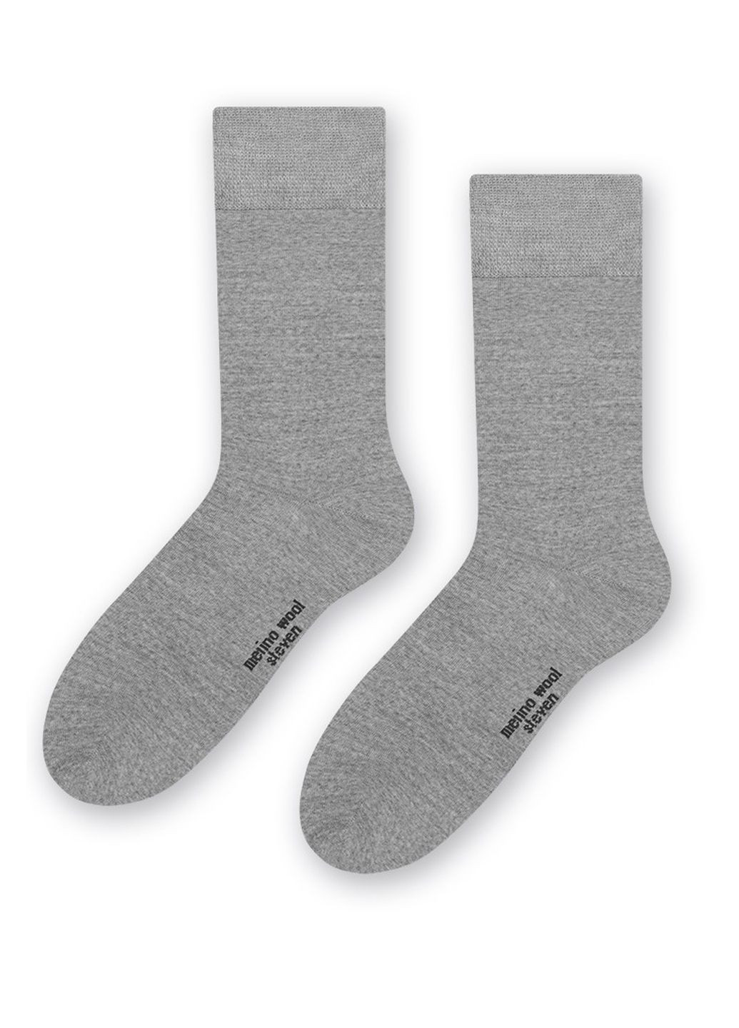 Серые носки мужские из шерсти мериноса 130 merino wool Steven (349500135)