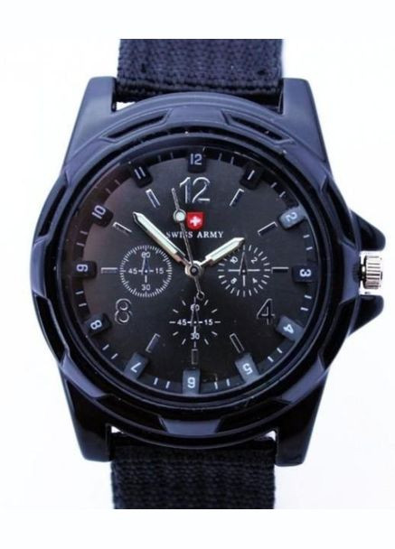 Чоловічий наручний годинник Swiss Army Watch 1743, Чорний Art (290708174)