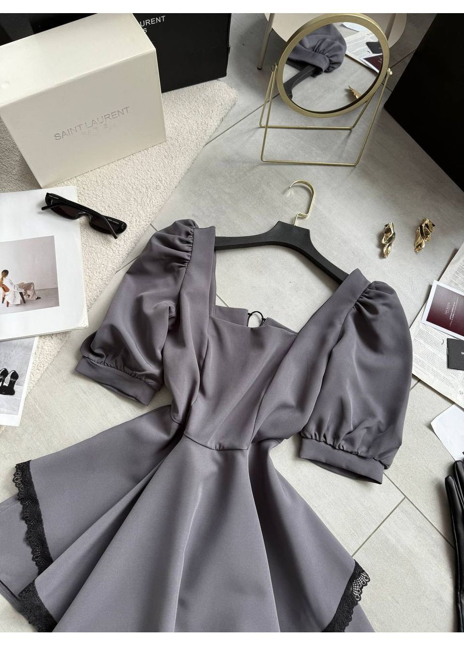 Сіра повсякденний жіноча сукня-комбінезон Гермес однотонна