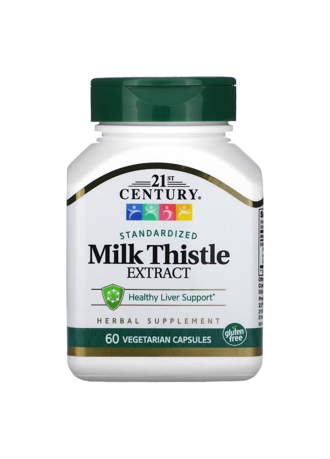 Натуральная добавка Milk Thistle Extract, 60 вегакапсул 21st Century (334705226)