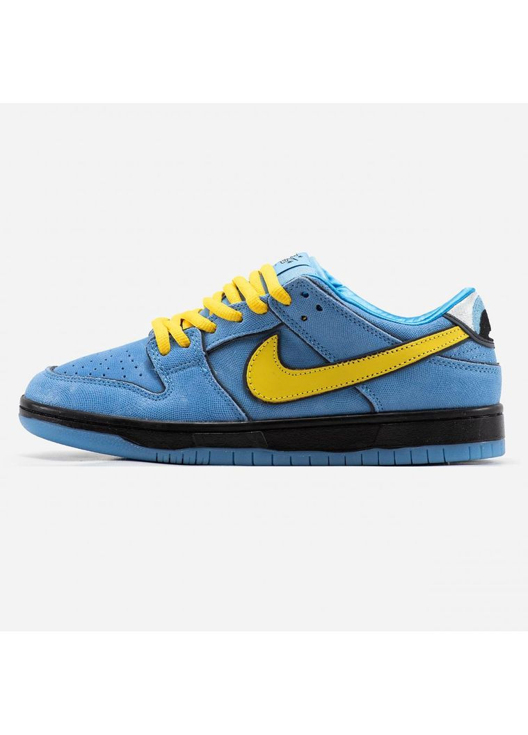 КРОСІВКИ ЖІНОЧІ NIKE SB DUNK LOW X POWERPUFF GIRLS BLUE YELLOW НАЙК СБ ДАНК No Brand жовті демісезони (368862367)