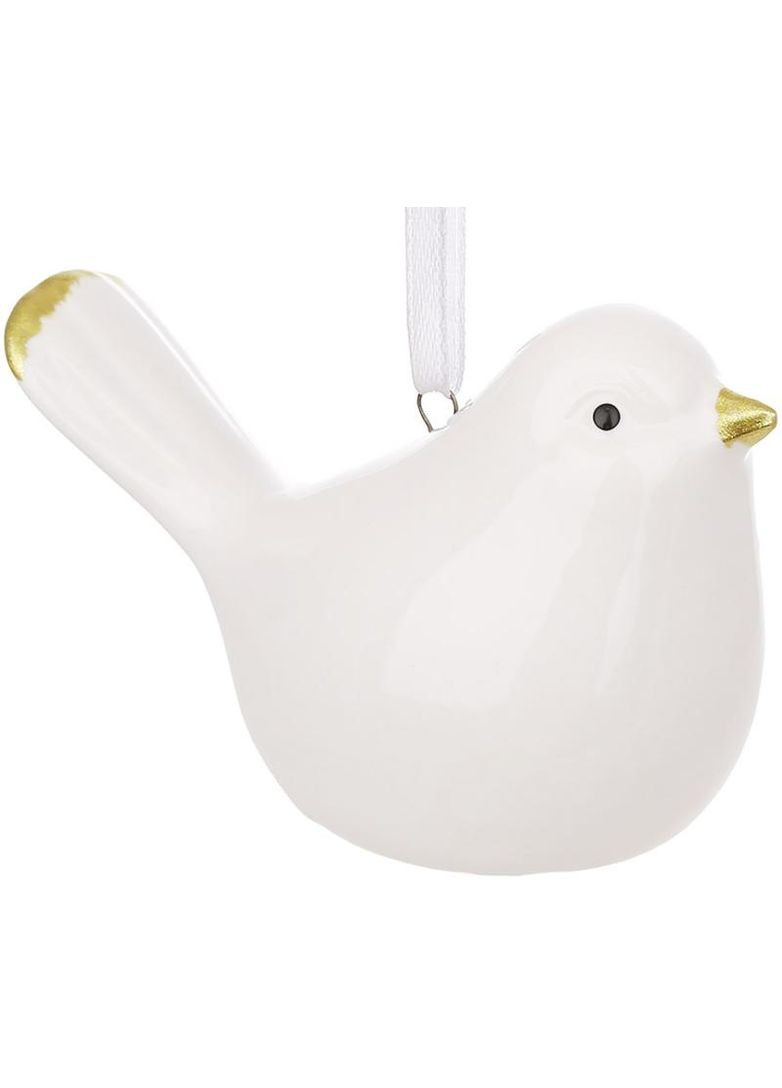 Набір 8 порцелянових підвісок "Пташка" 9см, білий матовий Bona (372172072)