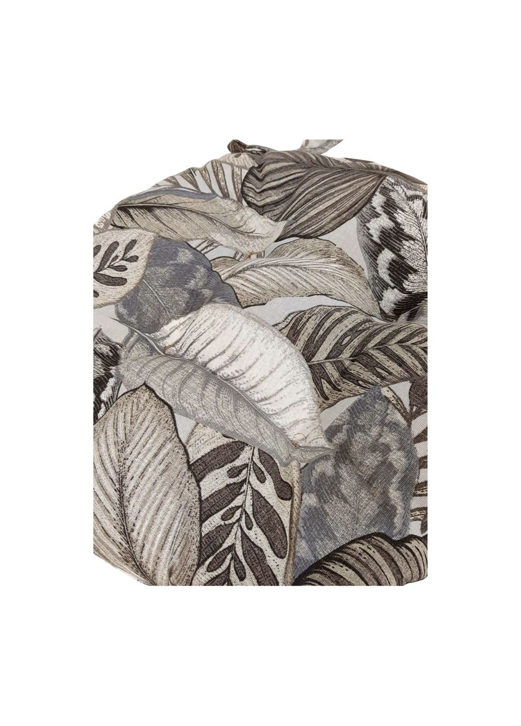 Подушка для стільця NASTIA GRIS кругла D.40х8 холофайбер з зав'язками eGarden (323653545)