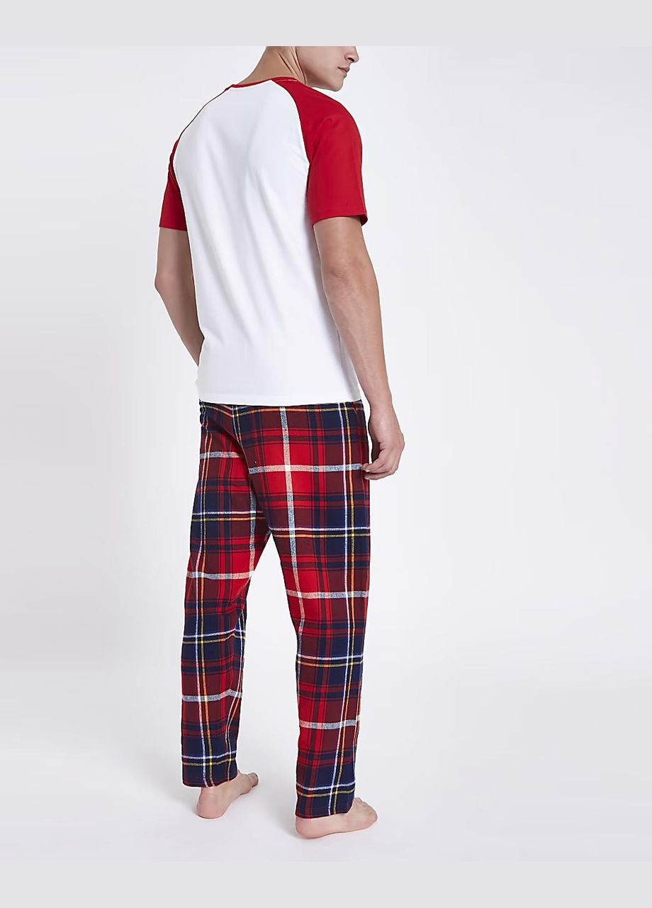 Біла футболка для сну,білий-червоний, River Island