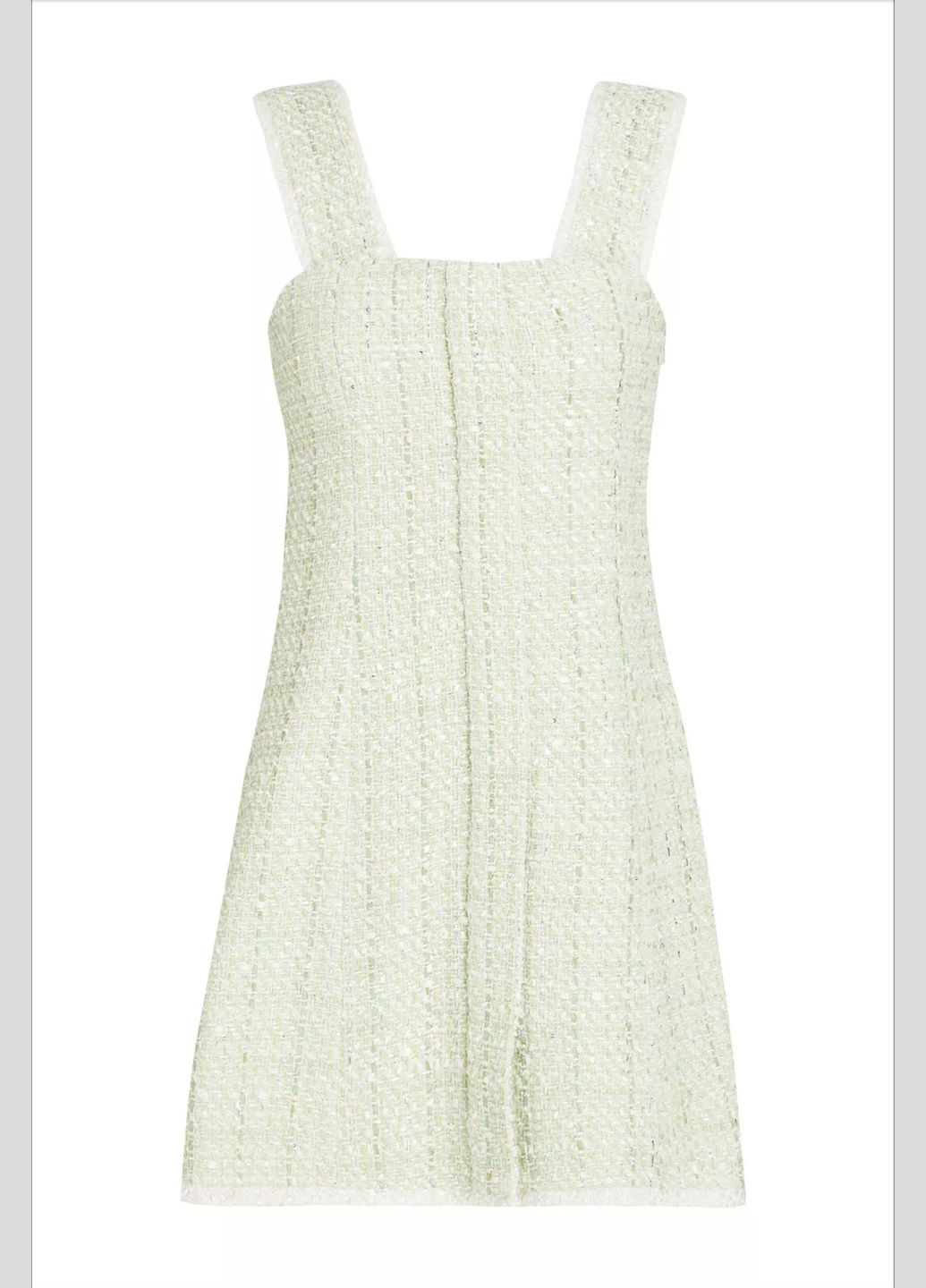 Салатовое вечернее, джинсовое, кэжуал, повседневный, деловое, коктейльное, праздничный стильное палтье от силуэтная, платье-майка, бэби долл, футляр, с открытыми плечами Maje