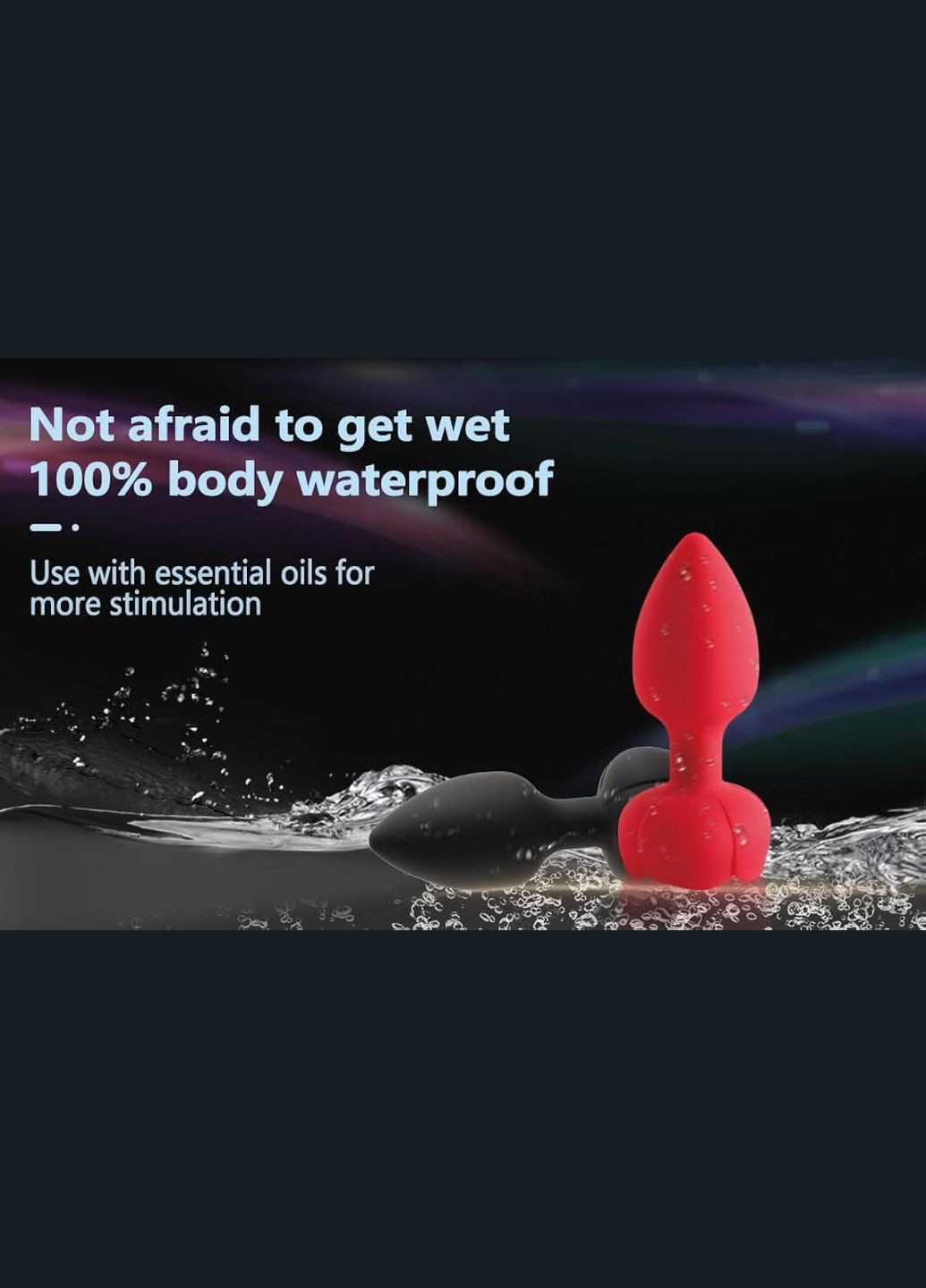 Багатофункціональна червона анальна пробка з пультом, 10 см No Brand (315725447)