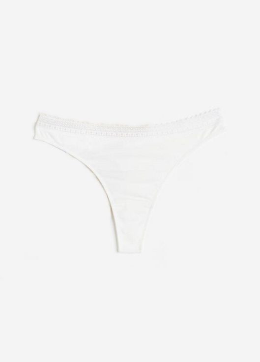 Трусики-стринги из микрофибры с кружевом для женщины 1167916-001 H&M С эластичным поясом (295354291)