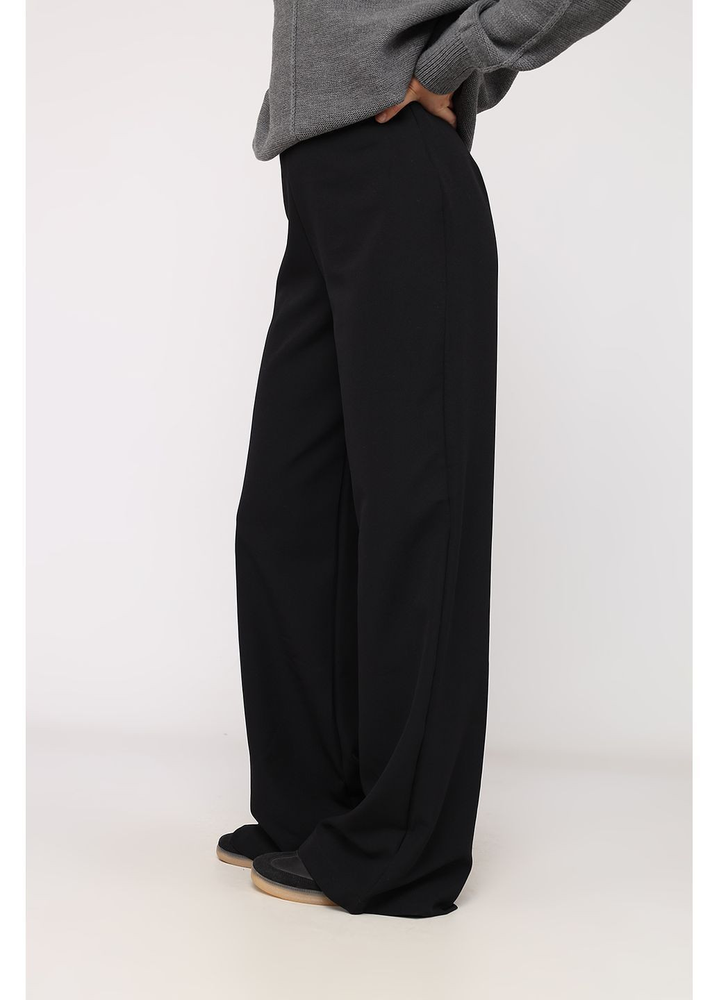 Штаны клёш женские цвет черный CB-00284383 Yuki (366726148)