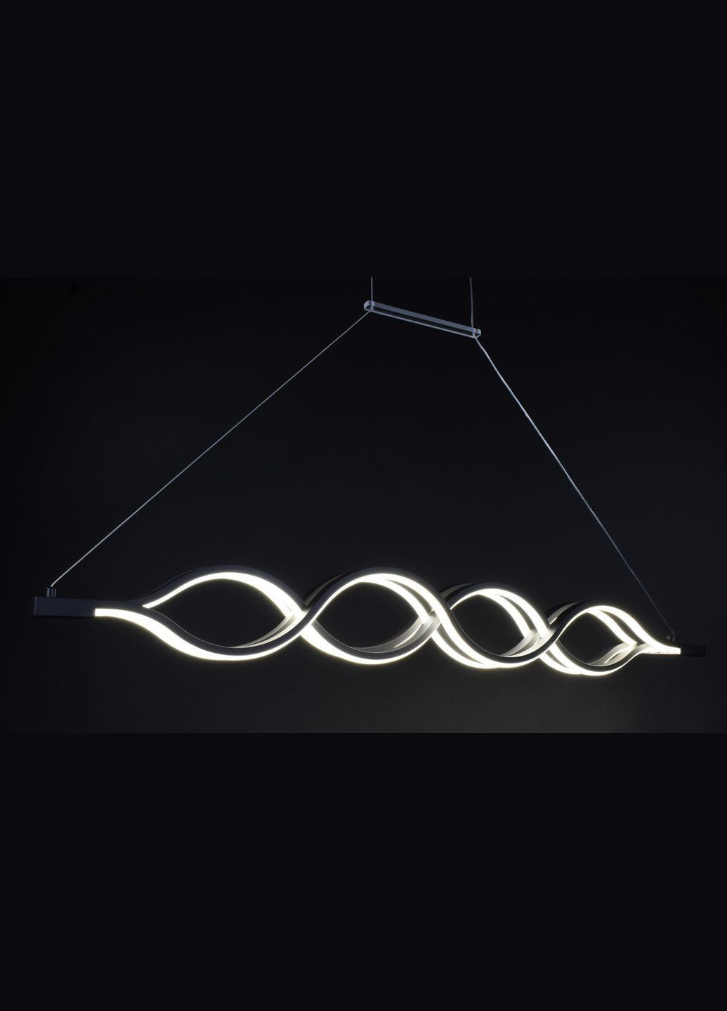 Люстра світлодіодна підвісна LED світильник для квартири на стелю лед 27494 Чорний 25-110х10х100 см. Sunnysky (364758385)