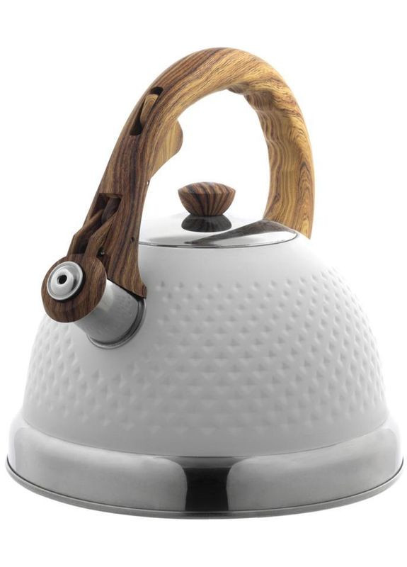 Чайник Whistling Kettle White 2.7л нержавіюча сталь зі свистком, білий Ofenbach (339780155)