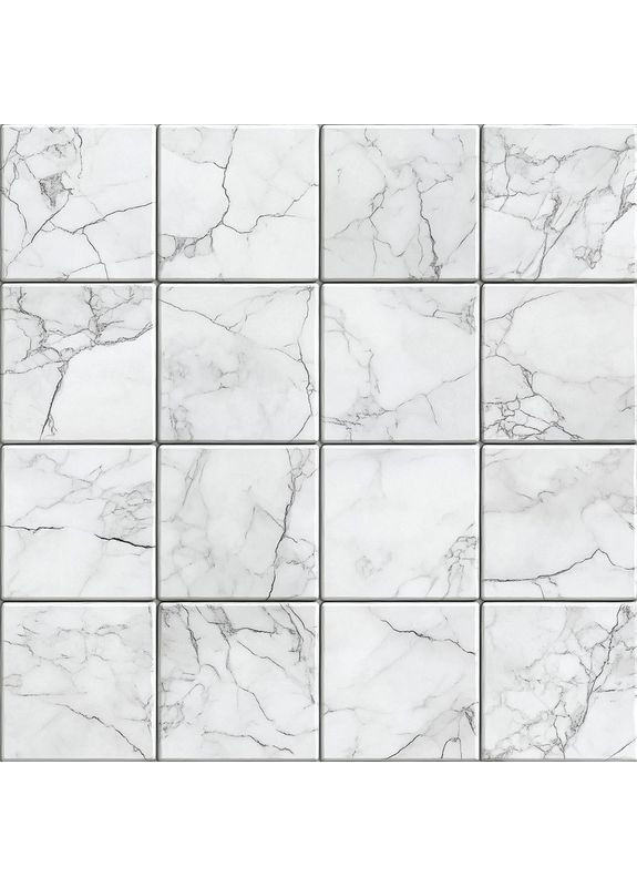 Фотофон вініловий біла мармурова плитка з сірими прожилками, фон для зйомки і фото 160x160 см, №553655 PhotoVinyl (359399572)