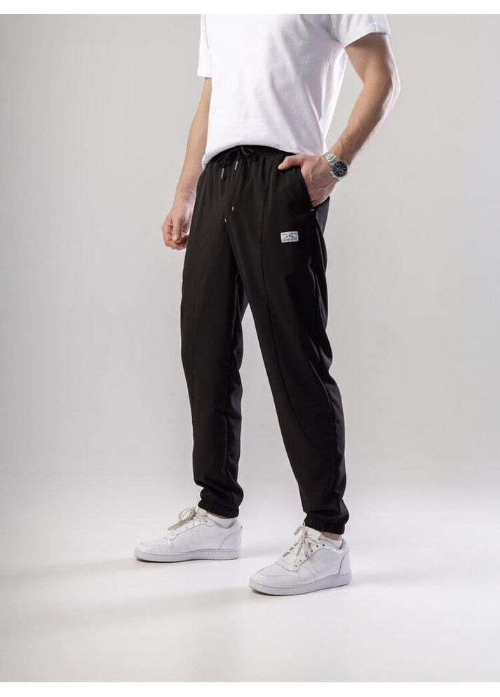 Черные повседневный демисезонные брюки No Brand