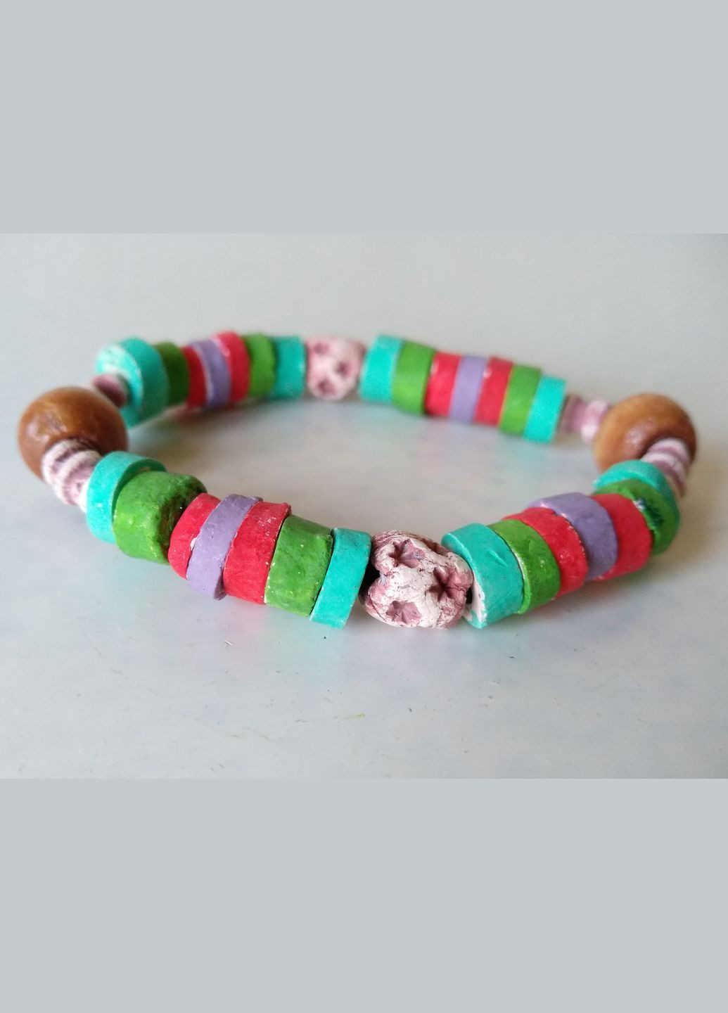 Керамический браслет ручной работы на резинке №19 Коти&Ангели (302450797)