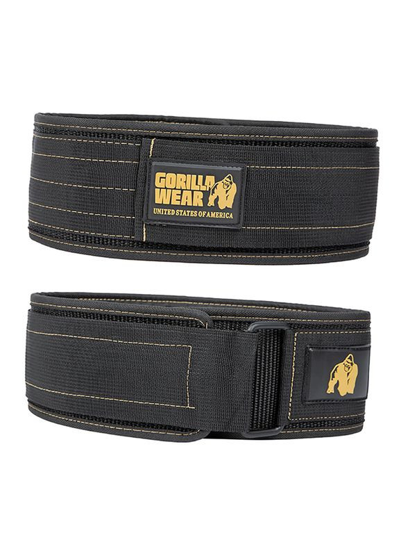 Пояс Nylon Lifting Belt Чорно-золотий, (34369007) Gorilla Wear (324432453)