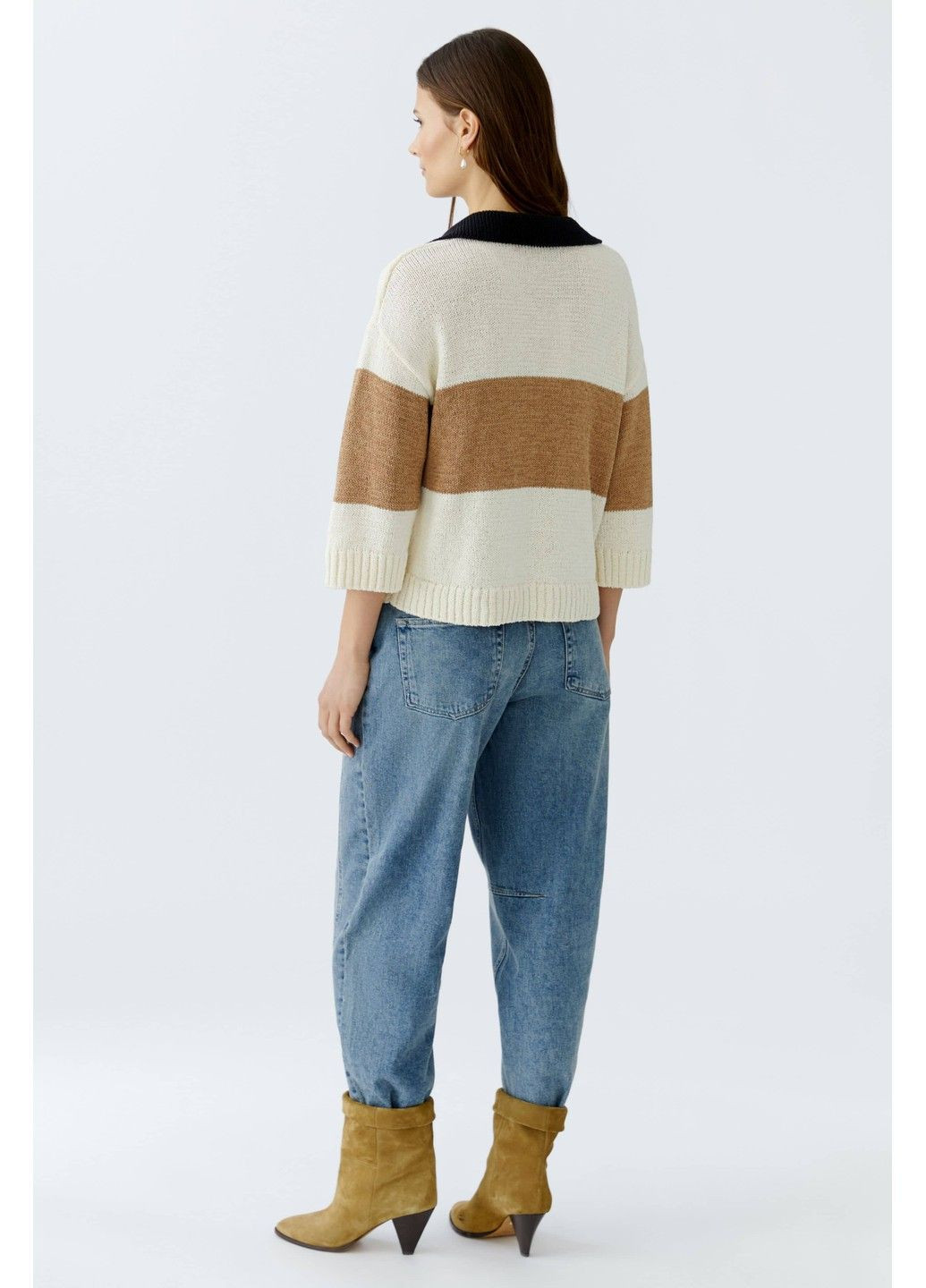 Комбинированный летний женский джемпер разные цвета джемпер Oui