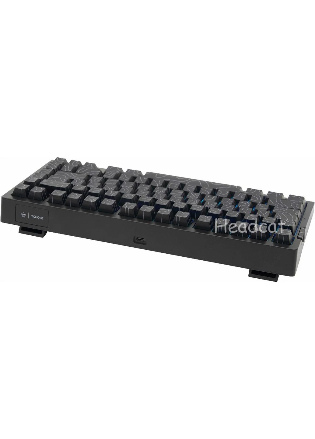 Бездротова ігрова механічна клавітура G75 Pro Black Contour lines 75%, Hot-Swap, RGB, 2.4GHz/Bluetooth/USB Mchose (371797679)