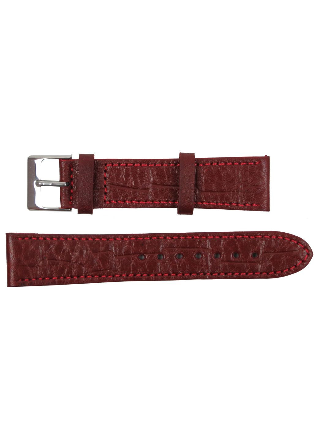 Жіночий ремінець для годинника зі шкіри Ш20 мм бордовий Mykhail Ikhtyar (360893485)