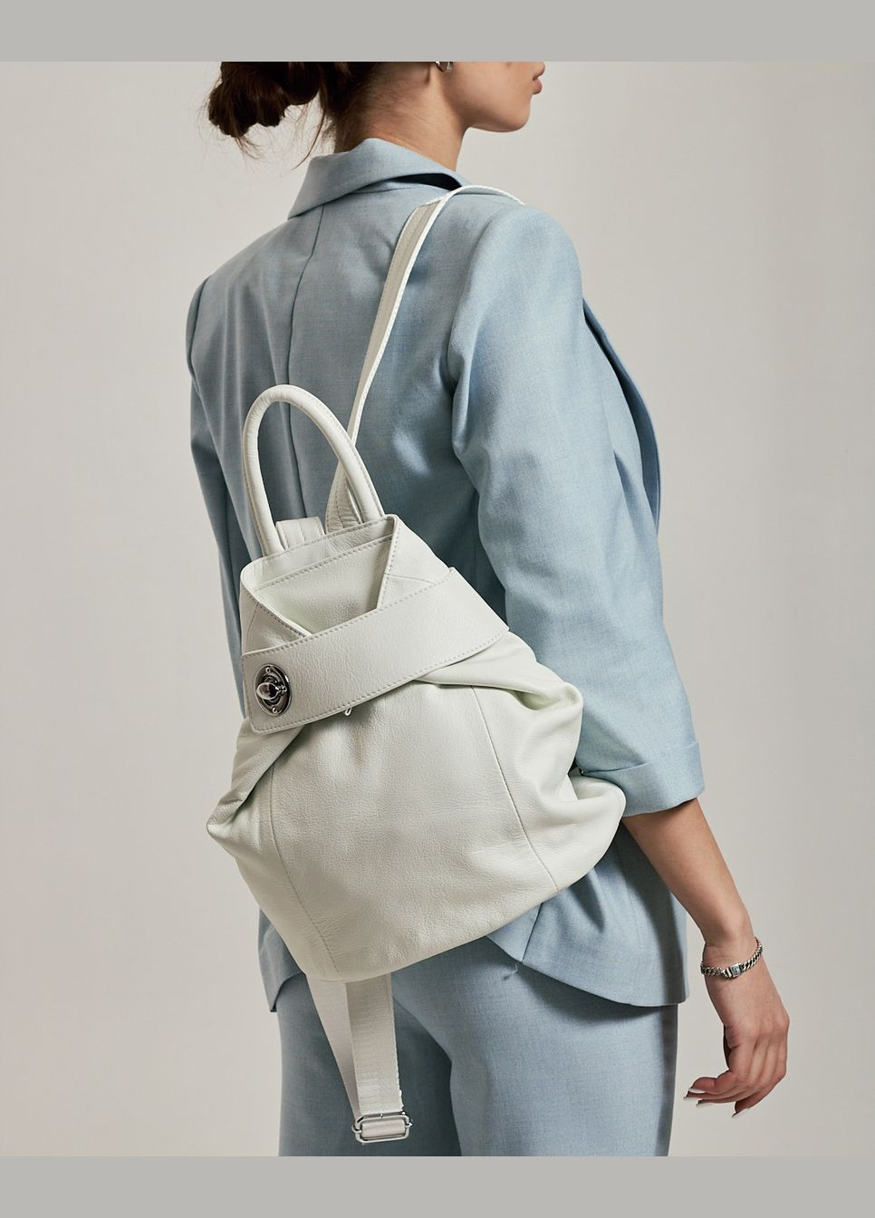 Сумка-рюкзак жіночий білий Polina&Eiterou (290011209)
