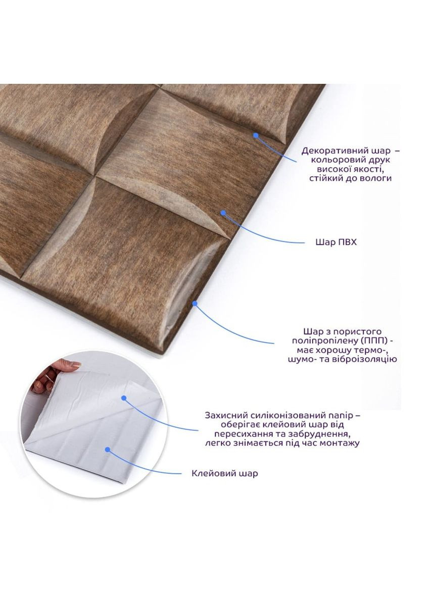 Декоративная плитка ПВХ на самоклейке плетенка 300х300х4мм, цена за 1 шт. (СПП-607) SW-00001134 No Brand (328578935)