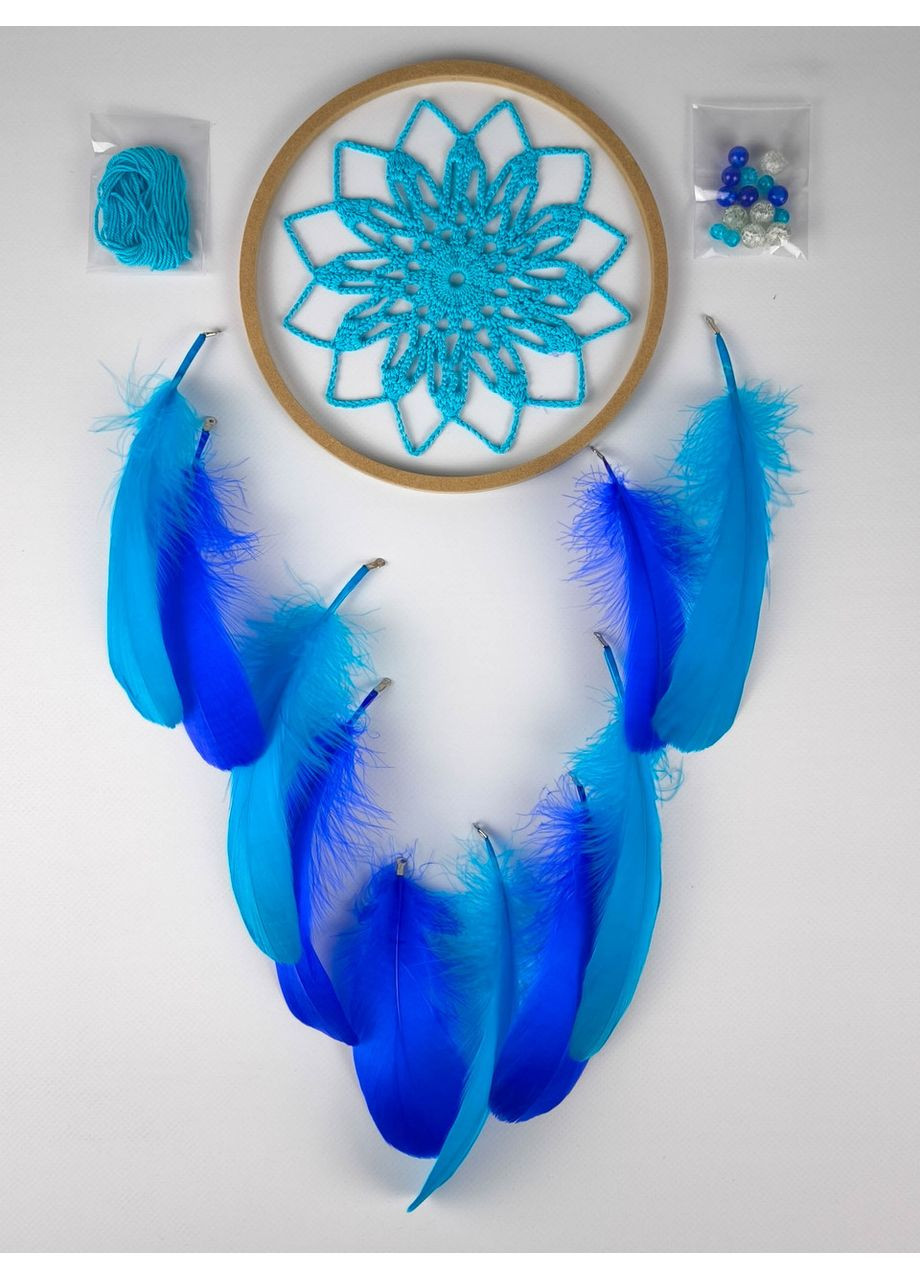 Авторский набор для творчества "Ловец снов" голубой Dream Studio (363057526)