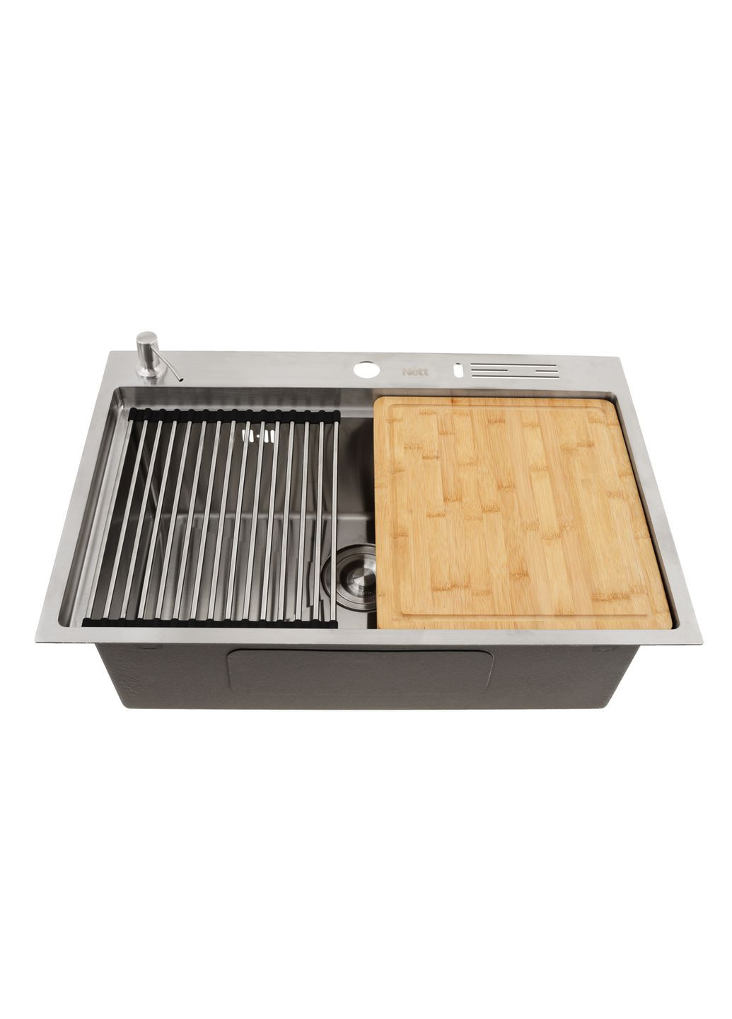 Комплект мийки на кухню та змішувача з нержавіючої сталі NS-7048 Nett (336933107)