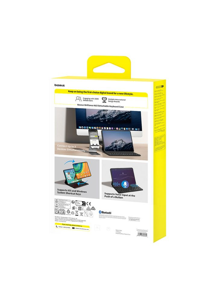 Чохол-Книга з клавіатурою Brilliance KA3 Detachable Keyboard Case for iPad Pro 11inch-Air 4-Air 5 10.9inch-iPad Air 6-Air 7 Baseus (369931631)
