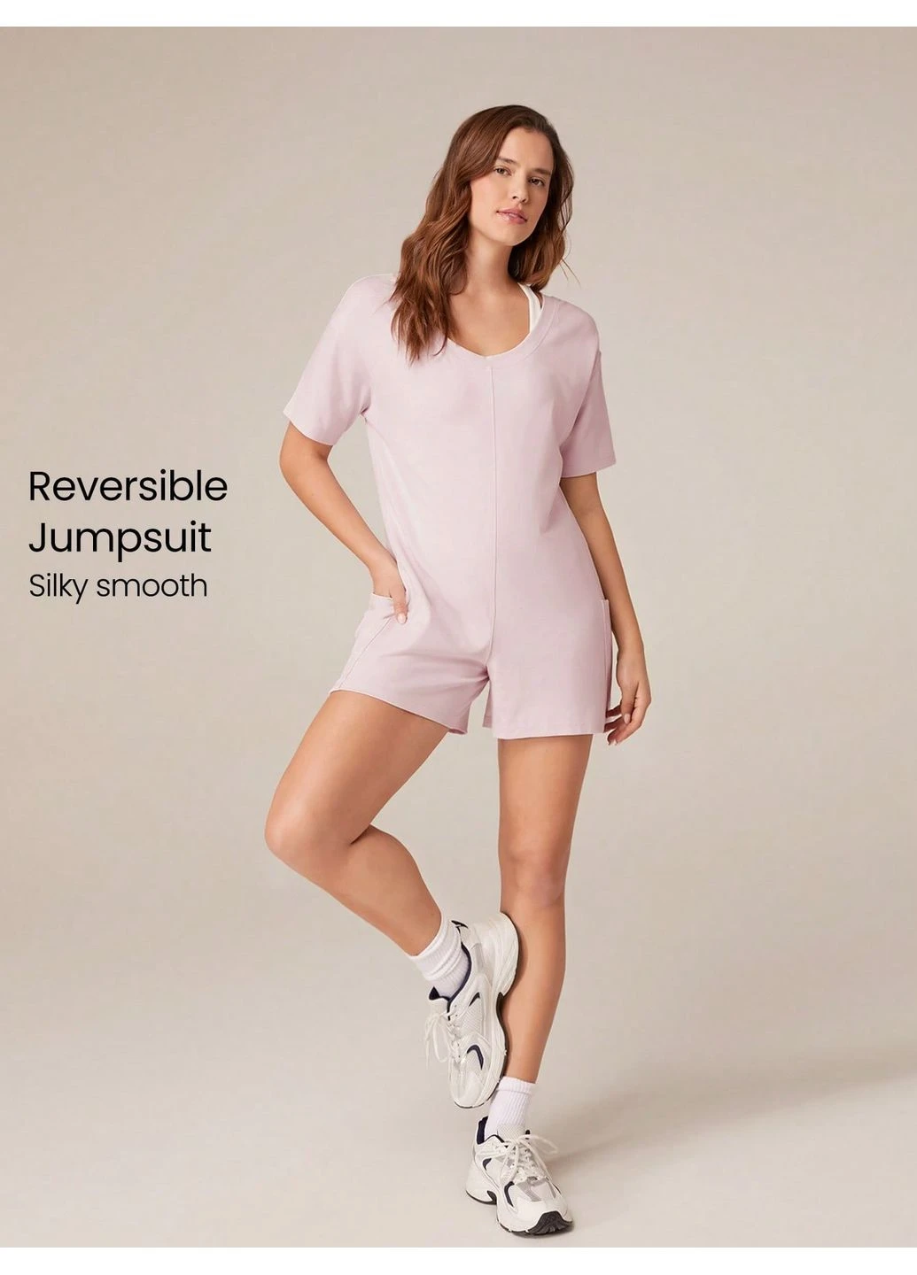 Спортивний комбінезон SHEIN однотонний рожевий