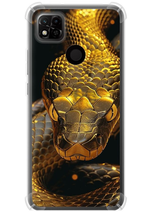 Силикон с усиленными углами чехол 'Golden snake' для Endorphone Xiaomi Redmi 10A (286766673)