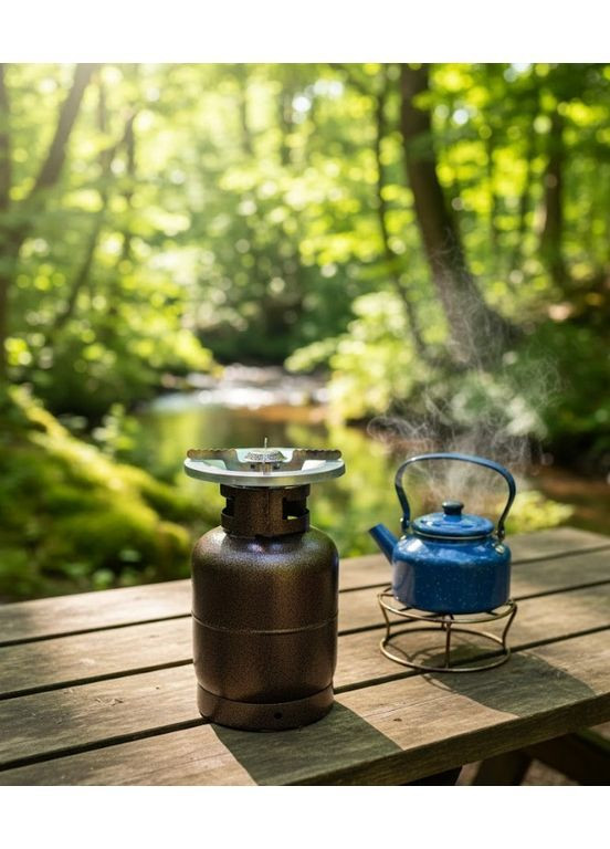 Портативный газовый баллон для кемпинга 8 л c горелкой (2104618758) No Brand (367056632)