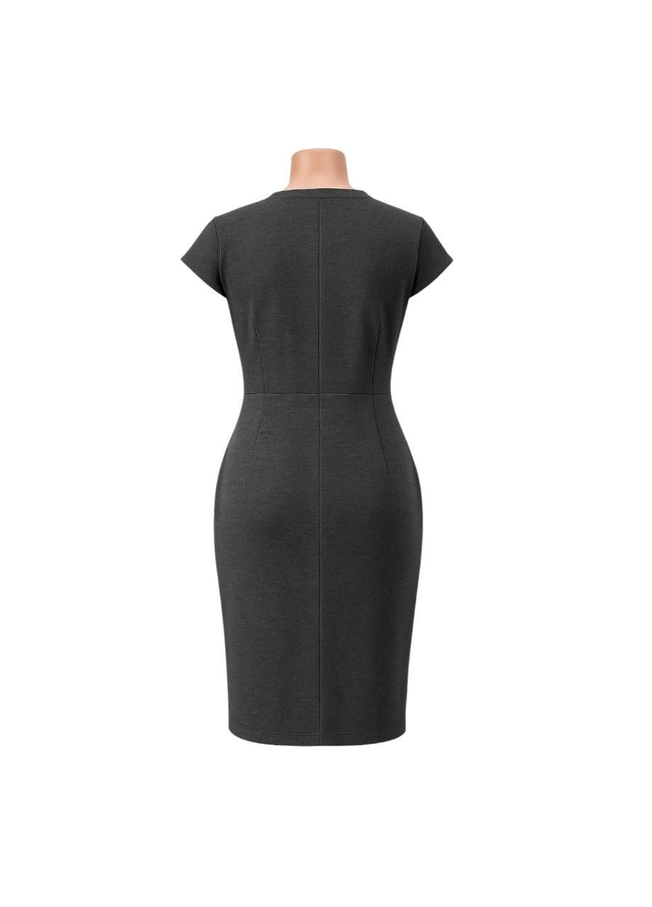 Темно-серое повседневный платье темно-серый LH однотонное