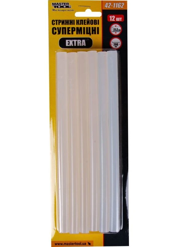 Стержни клеевые EXTRA 11.2х200 мм 12 шт суперпрочные 42-1162 Mastertool (365626847)