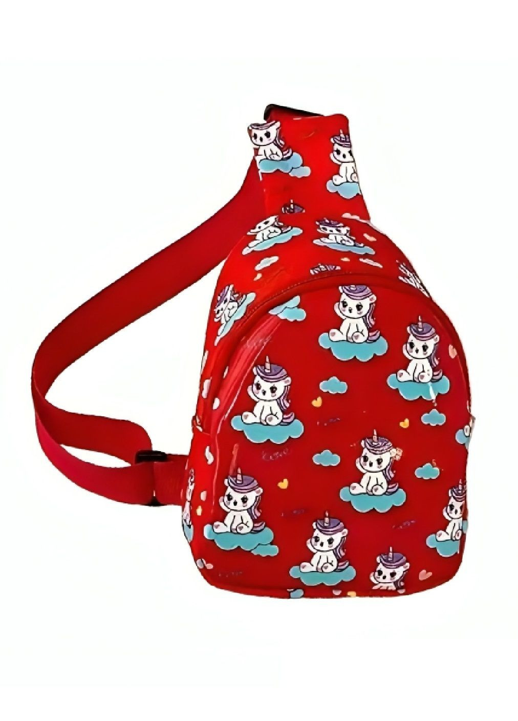 Сумка через плечо для детей водоотталкивающий материал 17.5х13х6.5 см (477533-Prob) Единороги красный Unbranded (297913676)