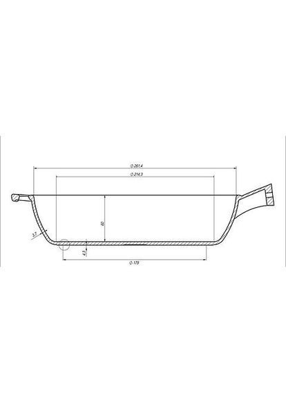 Чавунна сковорідка зі скляною кришкою 26 см Maysternya (297994177)