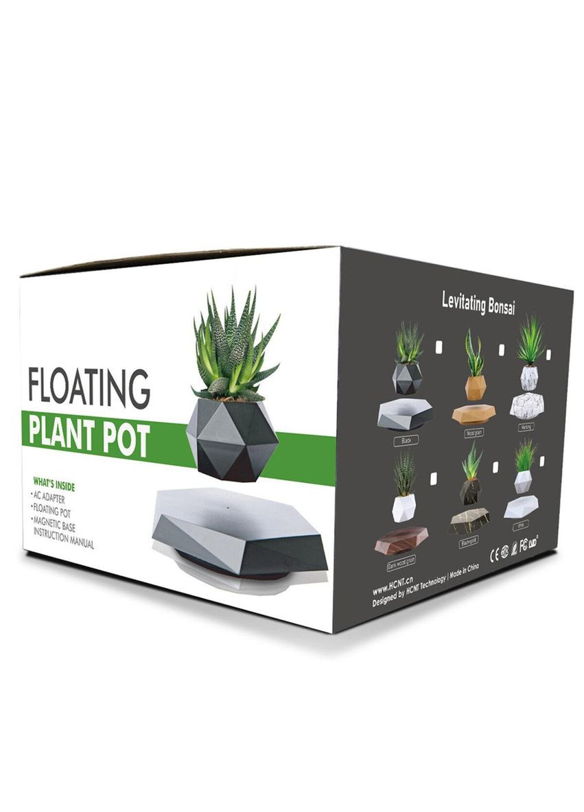 Магнітний левітаційний горщик для рослин HCNT Magnetic Levitating Pot M10-PZ1 Black No Brand (340405030)