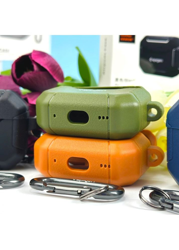 Футляр для наушников с карабином для Leather Armor Carabin Black No Brand AirPods 3 (363834719)