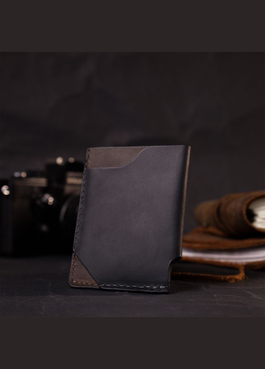 Интересный картхолдер с держателем для Apple AirTag из натуральной кожи 11608 Grande Pelle (329148338)